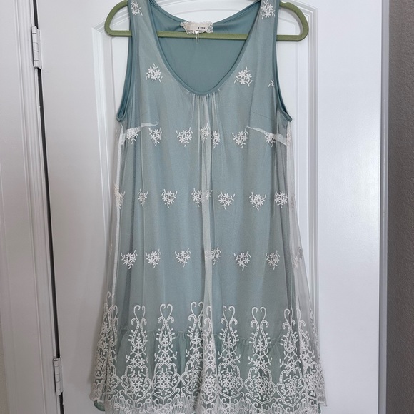 Summer mint green size L dress - Picture 1 of 4